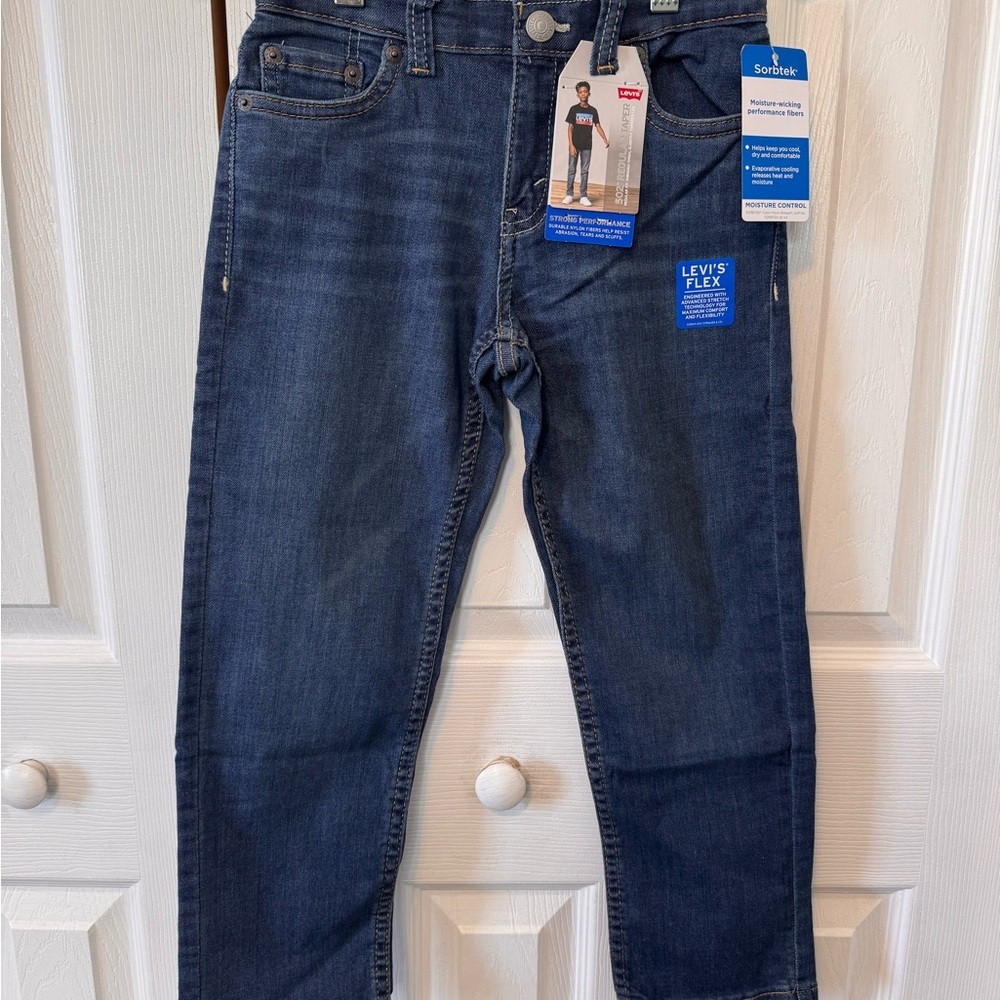 Levi's Kids 502 Flex Strong Performance Blue Jeans NWTS Size 7Regular - Picture 2 of 10